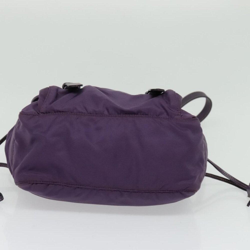 Authentic PRADA Shoulder Bag Nylon Purple Silver - Picture 12 of 16
